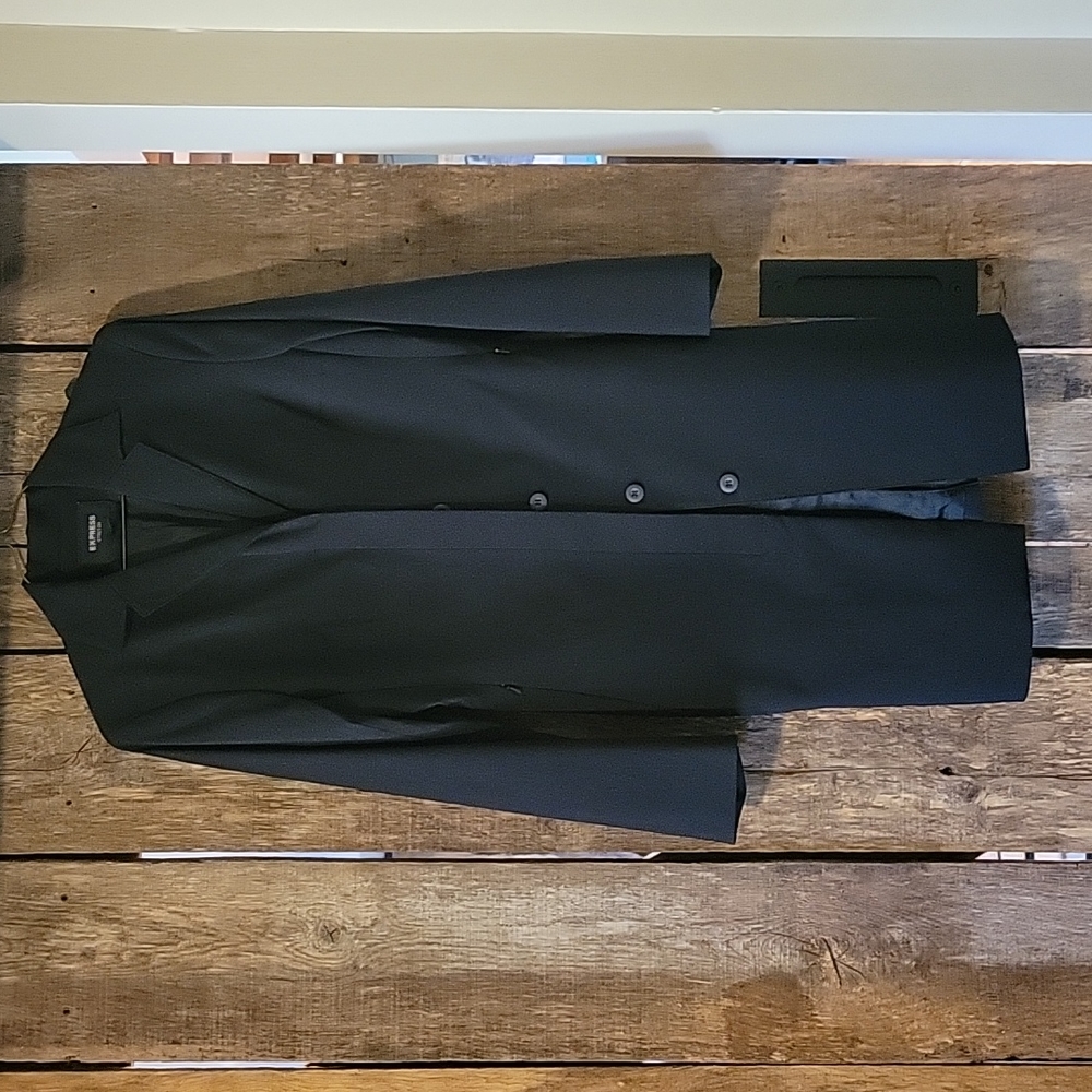 Black dress coat size 3/4. Express Stretch.